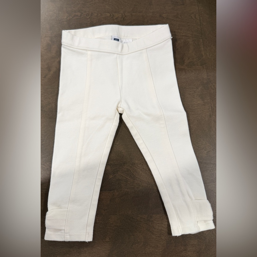 Janie and Jack Cream Leggings 12-18M